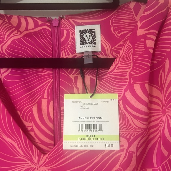 NWT size 4 Ann Kline dress in pink - Picture 2 of 3